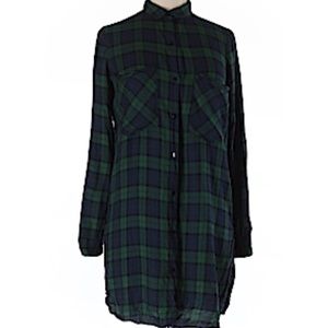 NWOT Zara Trafaluc plaid shirt dress